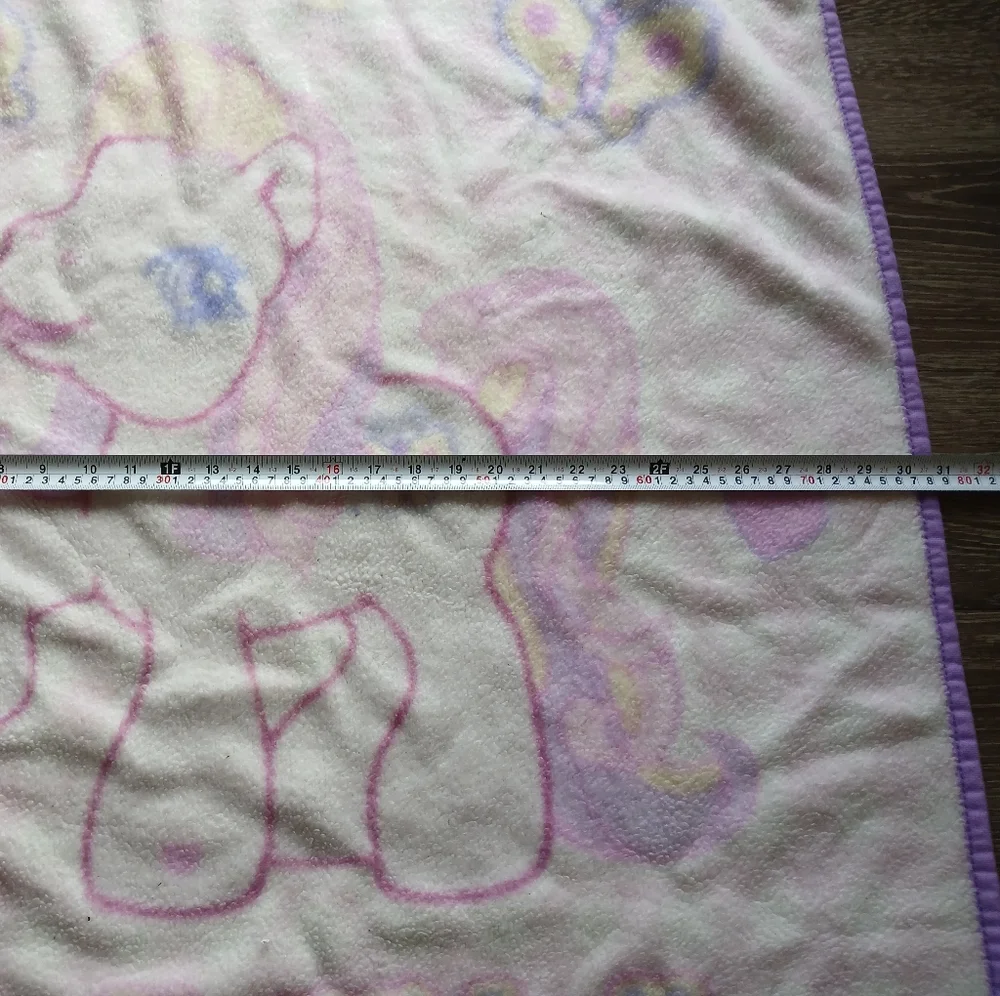 Vintage My Little Pony Pink and Purple Kids Blanket G3 Fluttershy - Picture 11 of 11